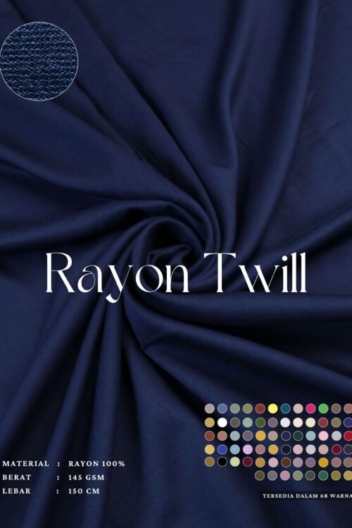 Rayon Twill Bahan Premium Untuk Atasan Baju Tidur Dress Gamis Tunik Pashmina Mukena Jilbab Croptop