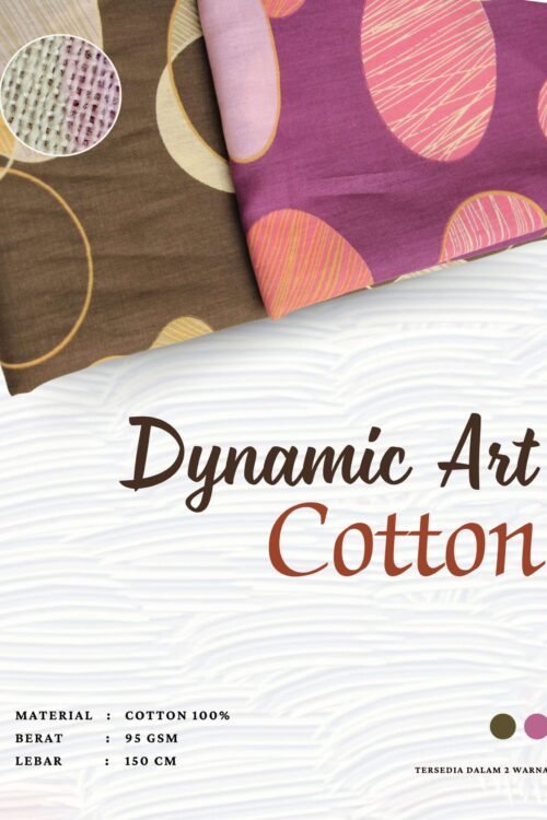 Kain Katun Print Dynamic Art Cotton Untuk Piyama Atasan Celana Rok Mukena Pashmina Gamis Tunik