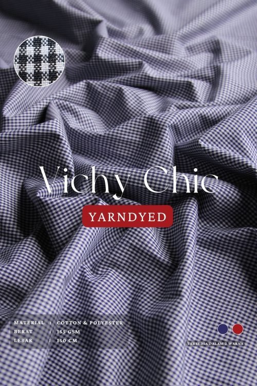 Kain Katun Vichy Chic 58″ Yarndyed