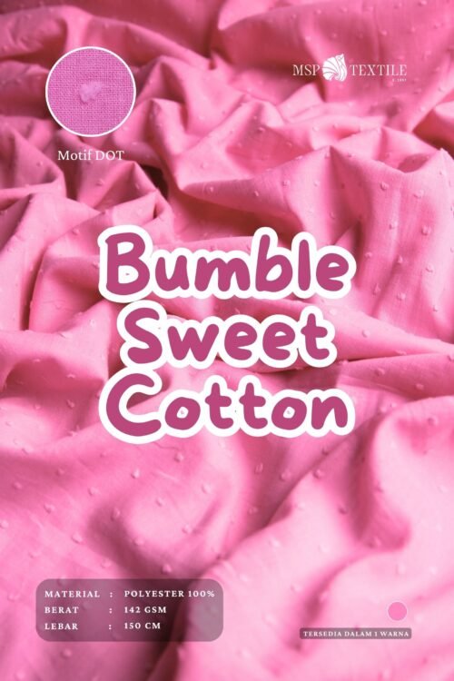 Katun Bumble Sweet Rubiah Bahan Kain Piyama Dress Gamis Tunik Mukena Pashmina Syal Celana Kulot Rok