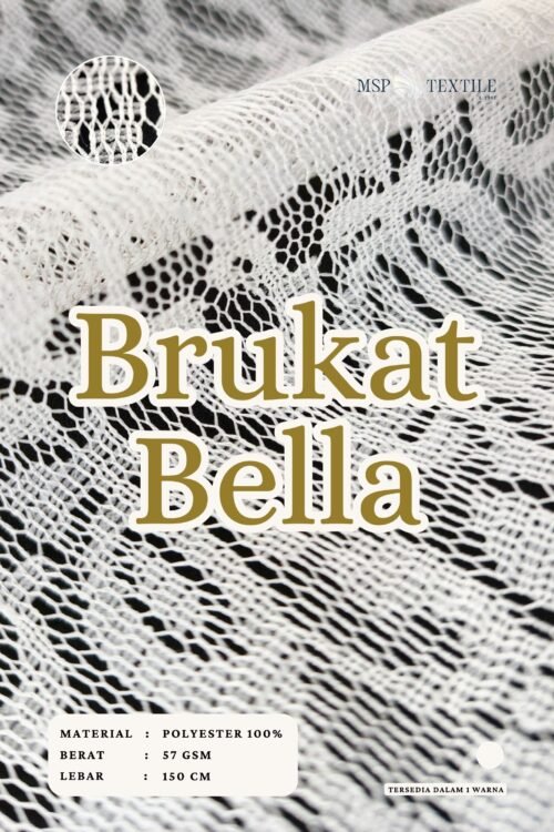 Brukat Bella 58″ Cocok Untuk Gaun Kemeja Brukat Rok Outer Brukat Kebaya Dress Tunik Garmis