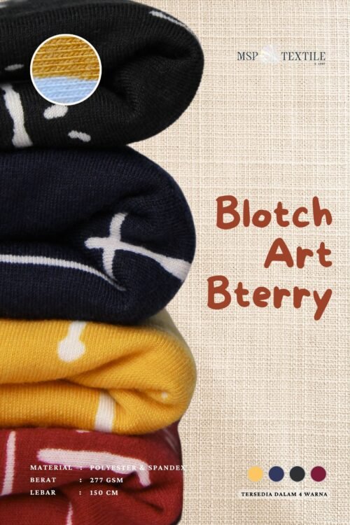 Blotch Art Bterry Kain Babyterry Polyetser Abstrak Unik Bahan Kaos Hoodie Sweater Jaket Cardigan