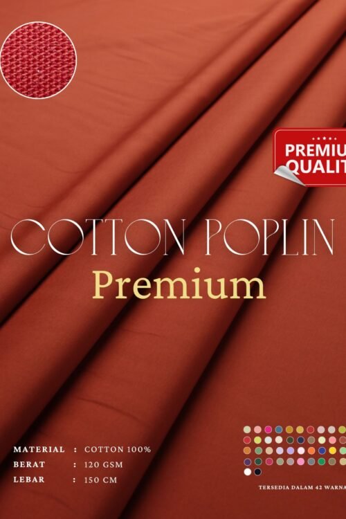 Katun Poplin Warna Premium Kain Mukena Pashmina Gamis Tunik Jilbab Seragam Sekolah Piyama Bedcover