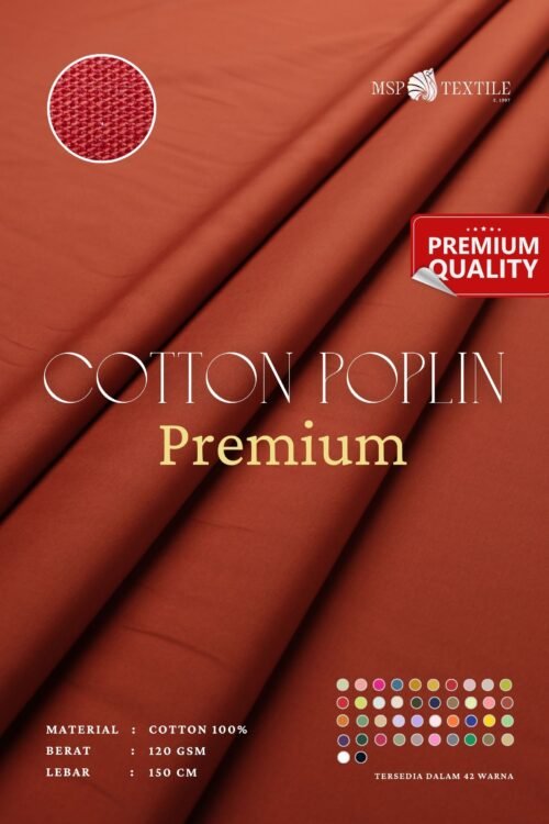Kain Katun Poplin Warna Premium