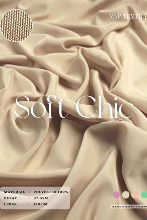 Soft Chic Bahan Kain Kualitas Premium Polyester Untuk Dress Kemeja Gamis Tunik Blazer Atasan Celana