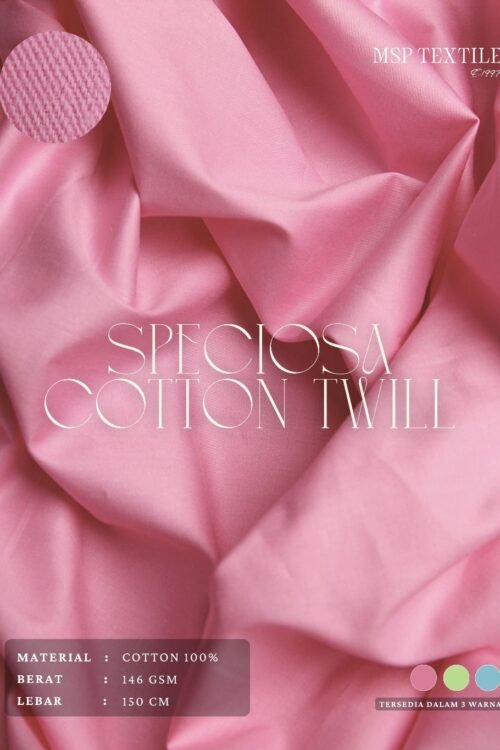 Kain Katun Speciosa Twill 30s  Bahan Mukena Baju Tidur Atasan Celana Rok Blazer Pashmina Dress