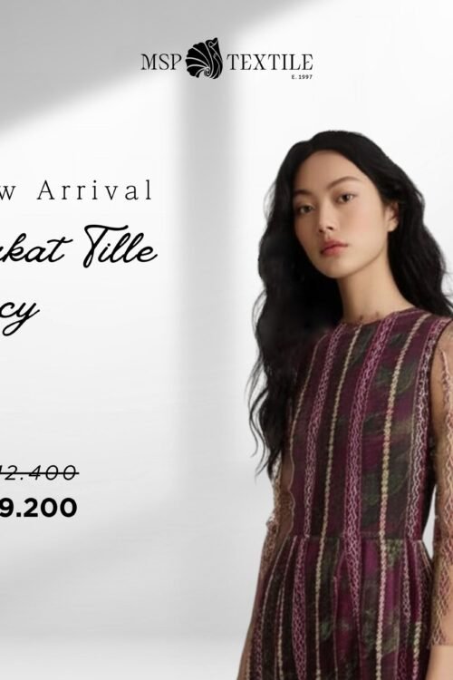 BRUKAT TILLE FANCY  BAHAN PREMIUM  UNTUK LAPISAN DRESS GAMIS TUNIK DAN JILBAB