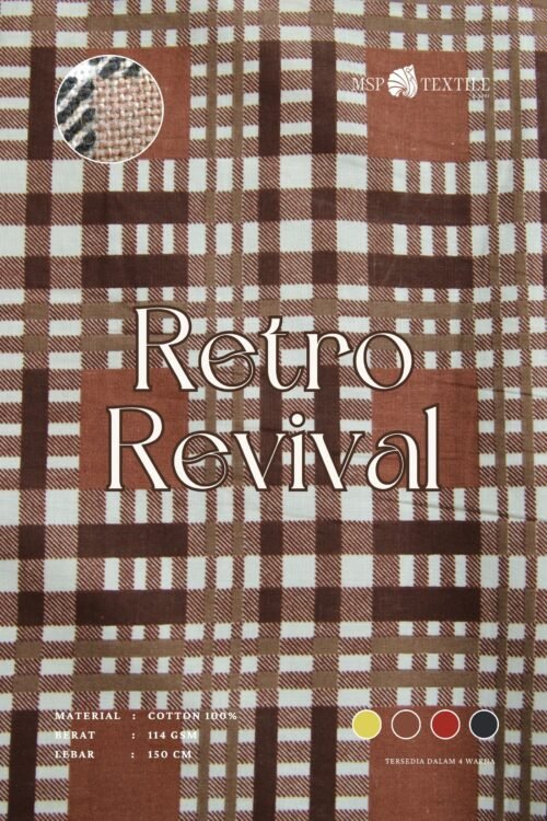 KAIN KATUN RETRO REVIVAL STAR #99 BAHAN PREMIUM SERAT ALAMI COCOK UNTUK BAJU TIDUR ATASAN DRESS