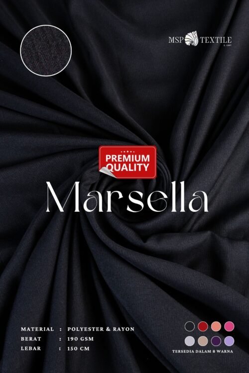 MARSELLA BAHAN PREMIUM UNTUK ATASAN BAJU TIDUR DRESS GAMIS TUNIK PASHMINA MUKENA JILBAB CROPTOP