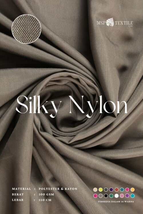 SILKY NYLON COCOK UNTUK PASHMINA MUKENA JILBAB GAMIS TUNIK ATASAN CROPTOP KULOT KERUDUNG SYAL