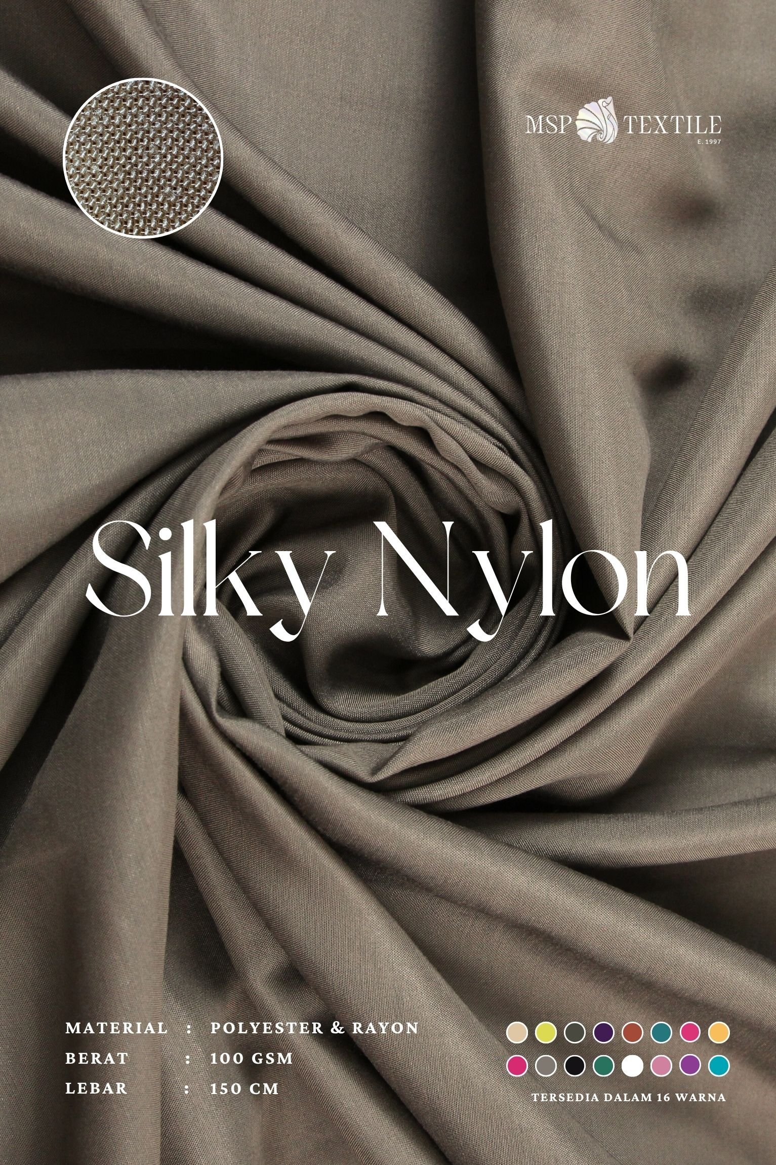 SILKY NYLON COCOK UNTUK PASHMINA MUKENA JILBAB GAMIS TUNIK ATASAN CROPTOP KULOT KERUDUNG SYAL