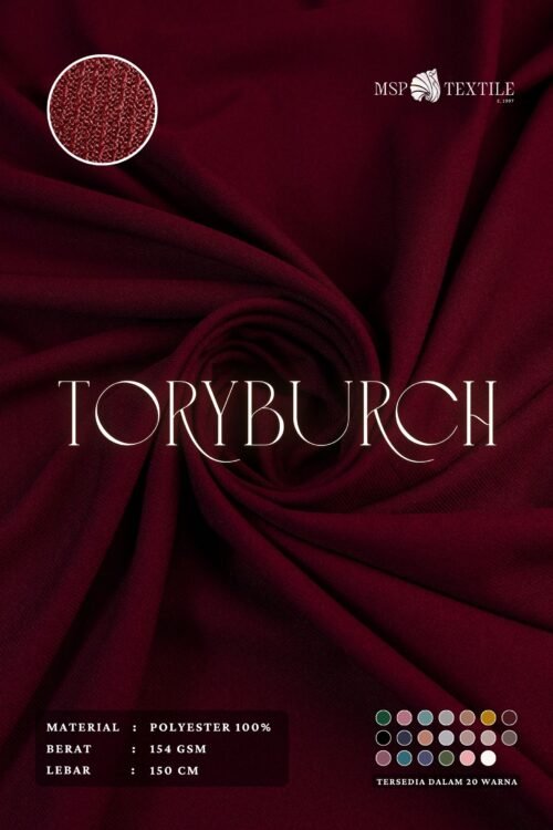 KAIN TWIL TORY BURCH BAHAN POLYESTER PREMIUM ATASAN MUKENA CELANA KULOT SYAL GAMIS TUNIK PASHMINA