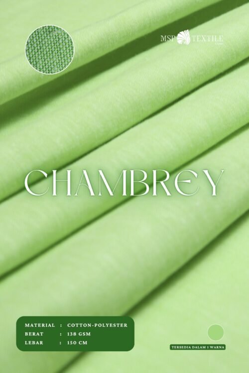 KAIN CHAMBREY KATUN POLYESTER COCOK UNTUK MUKENA PASHMINA KEMEJA BLAZER CROPTOP PIYAMA ROK CELANA