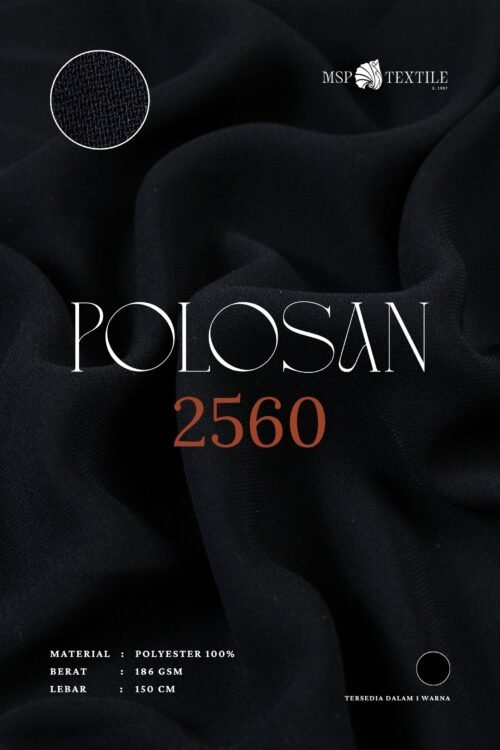 POLOSAN 2560 KAIN JETBLACK PREMIUM UNTUK GAMIS TUNIK ATASAN KERUDUNG