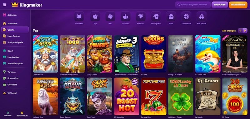 Unsere Erfahrungen mit Kingmaker Casino – Online Spielautomaten und Slots auf